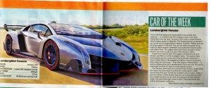 Lamborghini Veneno Magazine Scan and Stats