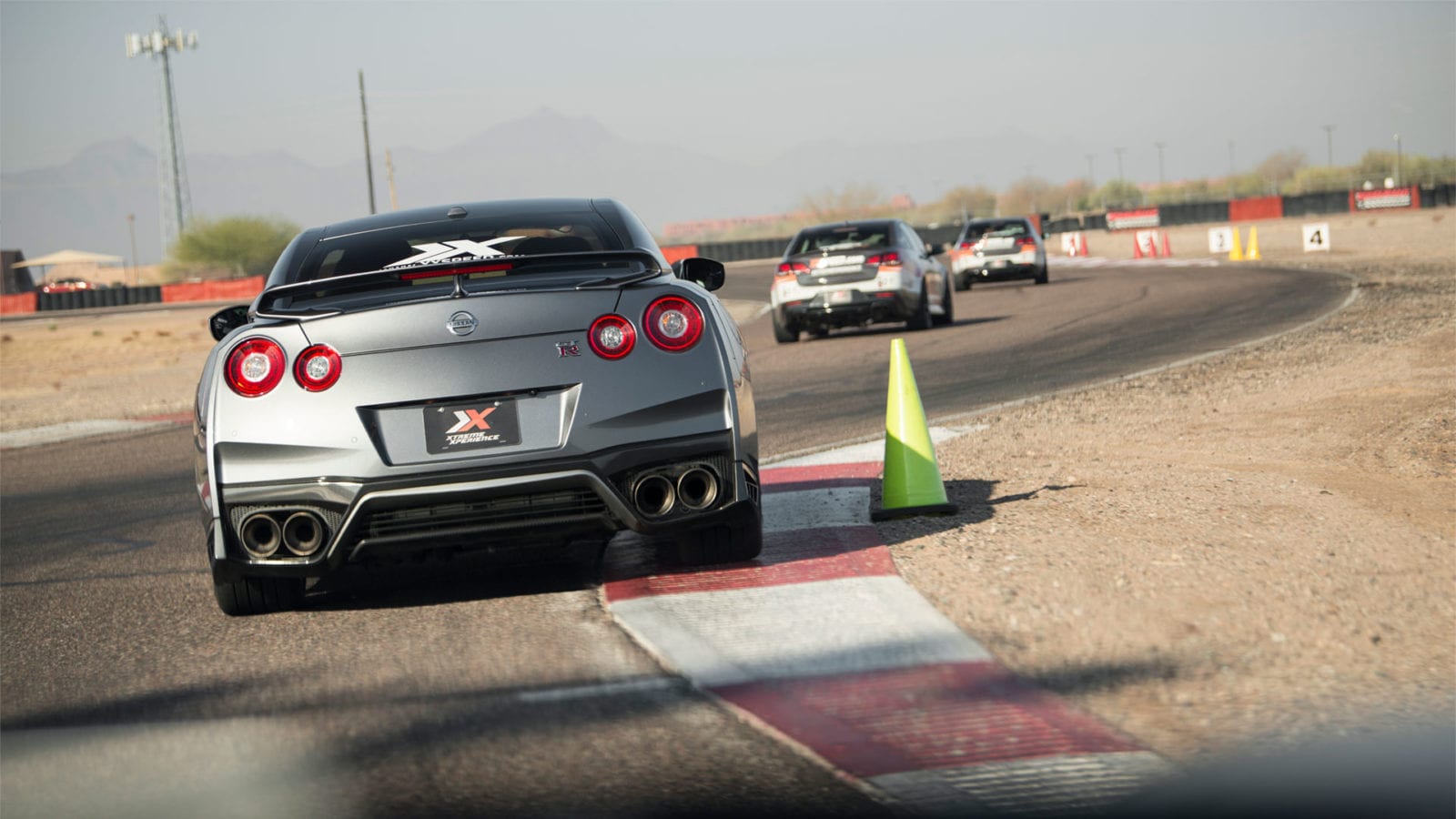 Nissan GT-R on a racetrack