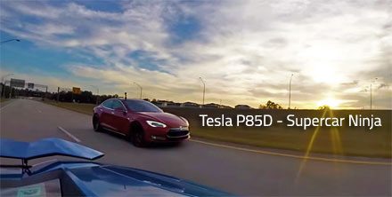 Tesla Model S P85D racing