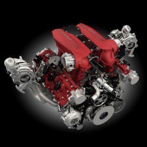Photo engine of Ferrari 488 GTB