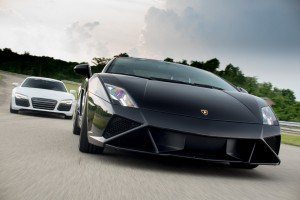 Up close and personal with the Lamborghini LP560-4 on the racetrack