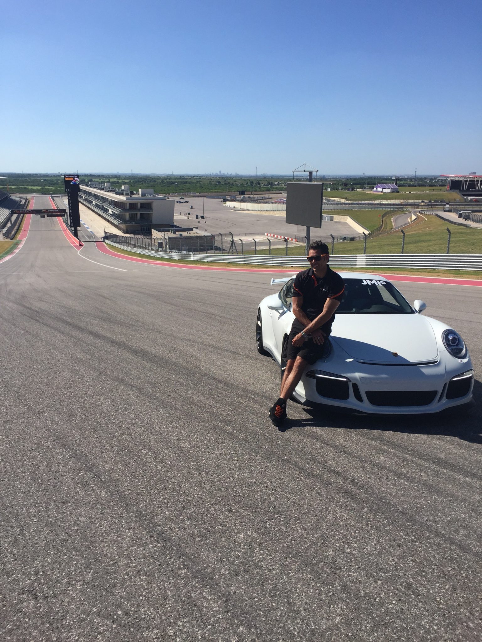image of christian mental ward and porsche 911 gt3 at COTA