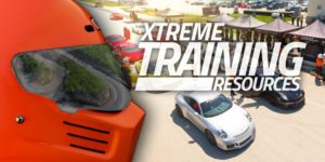 xtreme training resource landing page header graphic helmet and supercars