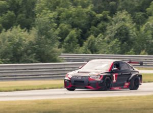 audi rs3 lms on track at autobahn country club in joliet, il