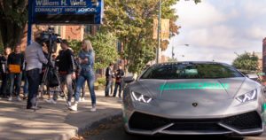silver xtreme xperience lamborghini at wells high school for honor roll 2017