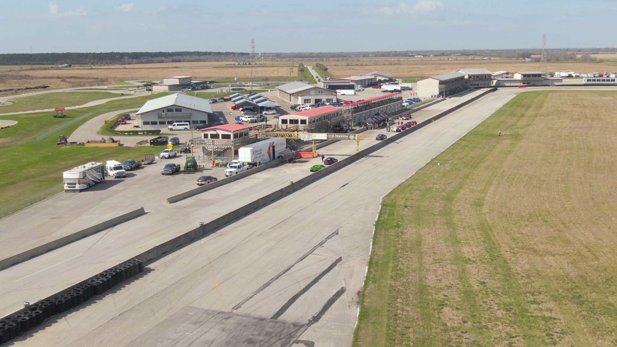 Aerial View of MSR (Motor Speedway Resort) Houston Racetrack 