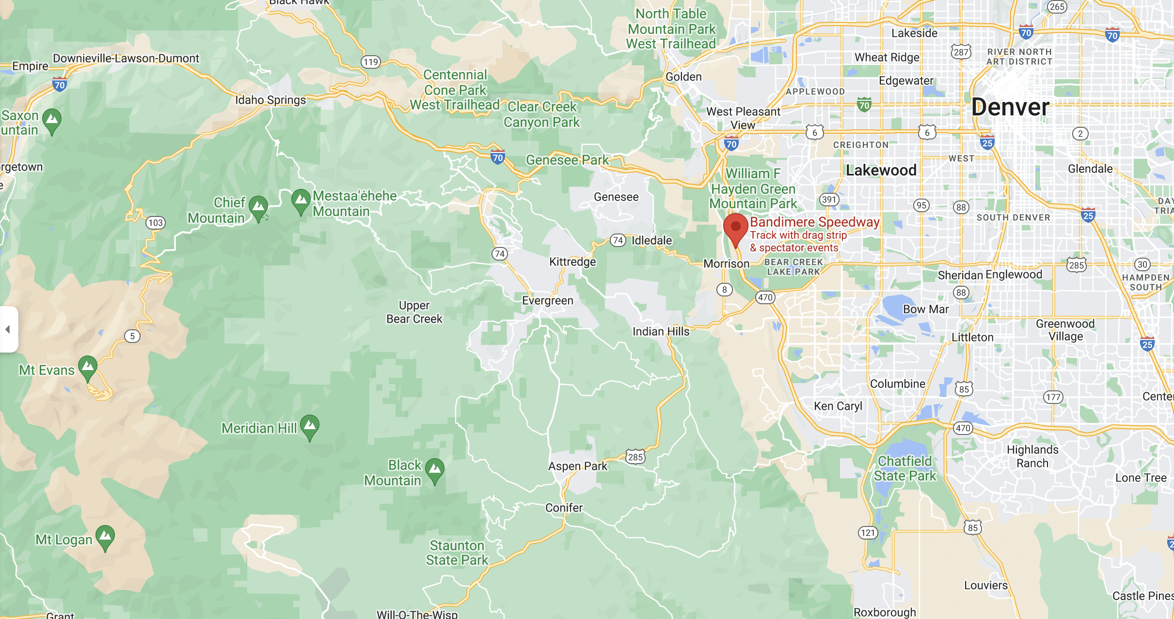 DENVER, COLORADO Track map