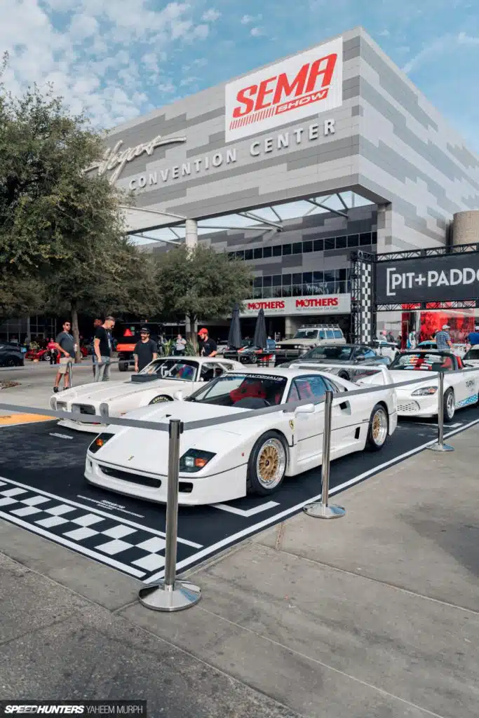 Cars at the SEMA auto show.